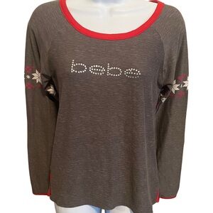 Bebe Sleepwear Longsleeve Top Size Small
